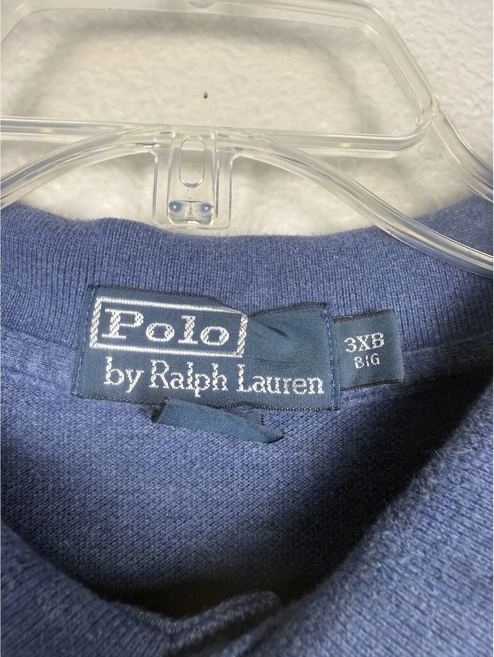 Polo Ralph Lauren Mens 3XB Big Blue Soft Knit Cotton Polo Shirt Yellow Pony